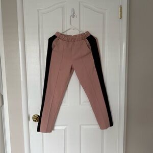Pink and Black Suit Pants
